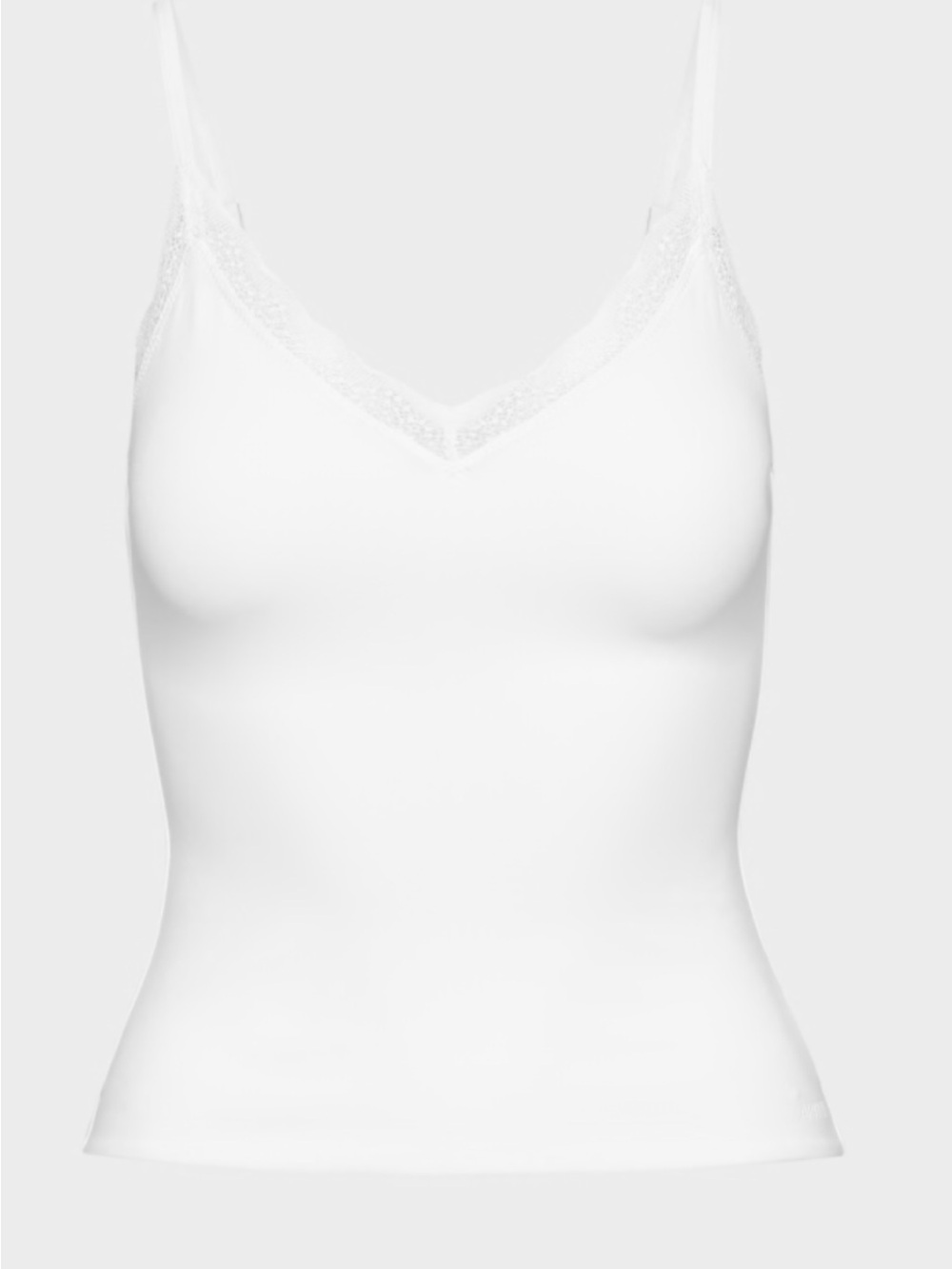 Aritzia White Lace-Trim V-Neck Camisole